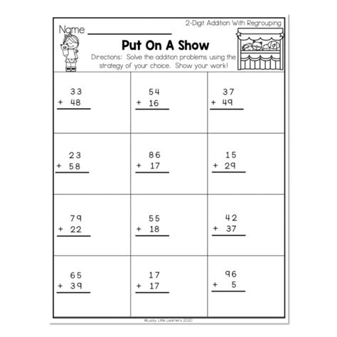 Nd Grade Math Worksheets Place Value Digit Addition With