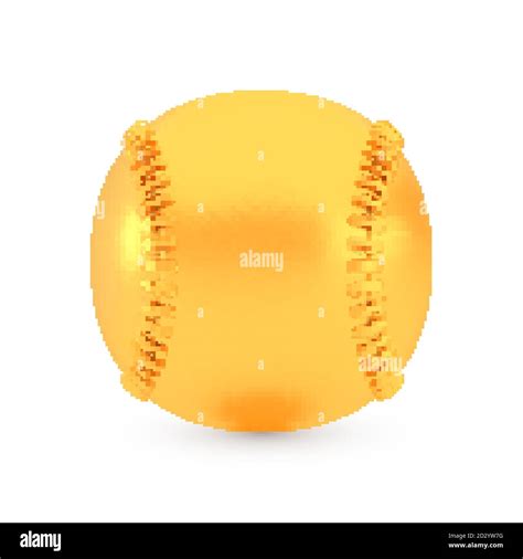 Golden Baseball Award Concept Shiny Realistic Metallic Ball Stock