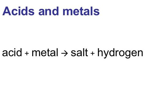 Reaction Between Acid And Metals 3