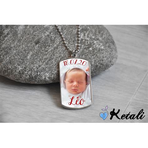 Pendentif rectangulaire personnalisé photo de mariage