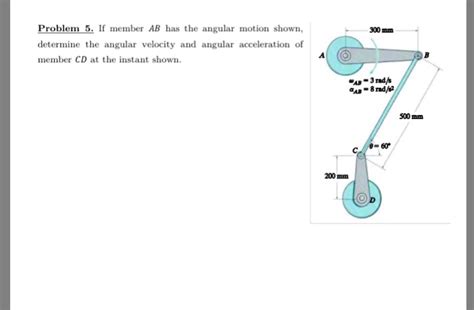 Solved Problem 5. If member AB has the angular motion shown, | Chegg.com