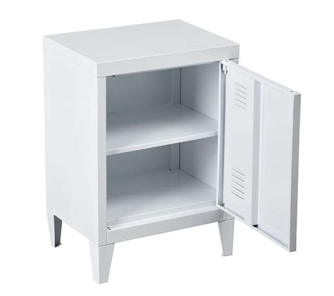 Meuble Bas Caisson Métal Casier 1 Porte Blanc Armoire et caisson de