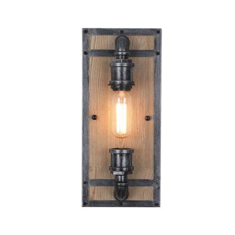 Oukaning 7 In 1 Light Rustic Black Wall Sconce For Indoor Hallway