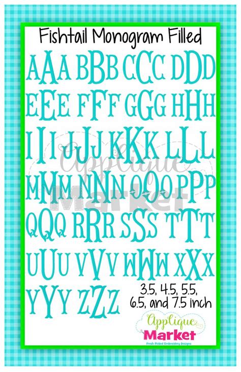 Fishtail Monogram Filled Vine Monogram Monogram Alphabet Fonts