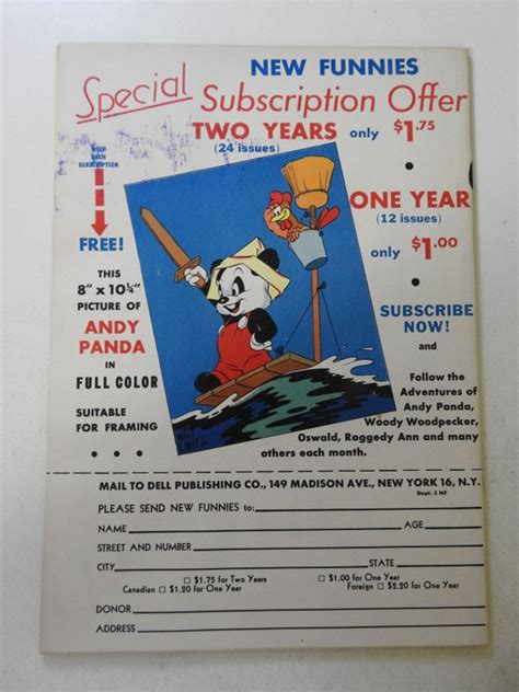 Walter Lantz New Funnies 109 1946 FN Condition Stamp Fc Comic