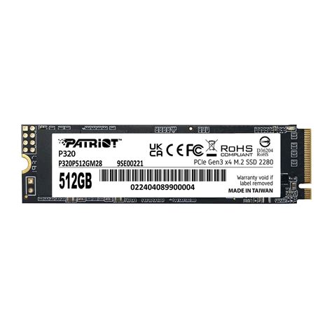 Amazon Patriot P320 512GB Internal SSD NVMe PCIe Gen 3x4 M 2 2280