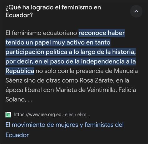 En Que Resultados Se Vio Plasmada La Lucha De La Mujer Ecuador