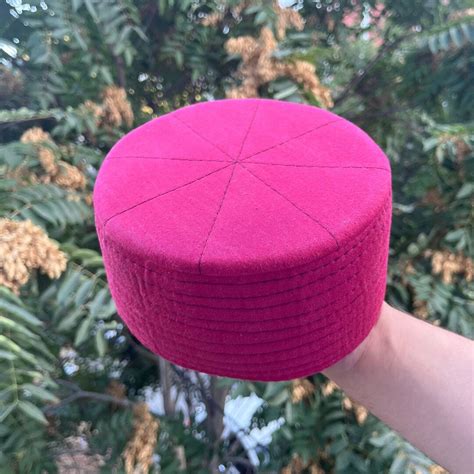 Plain Red Kufi Hat Islamic Beanie Prayer Hat Ideal For Wrapping