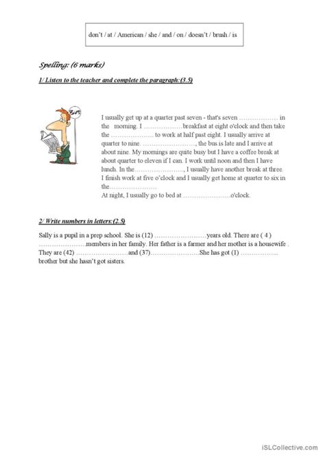 Mid Term Test English Esl Worksheets Pdf Doc