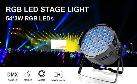 BETOPPER Strobe Light Stage Lights 54x3W RGBW LED PAR Disco Light For