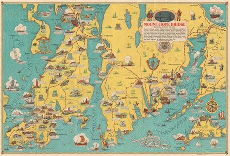 Mount Hope Bridge, Bristol, Rhode Island.: Geographicus Rare Antique Maps