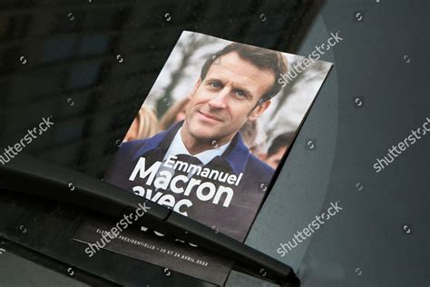 Emmanuel Macrons Presidential Election 2022 Leaflet Editorial Stock Photo - Stock Image ...