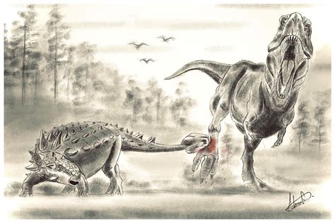 T-Rex vs Ankylosaurus by Ashrafulhossain007 on DeviantArt