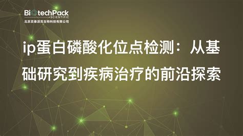 Ip蛋白磷酸化位点检测：从基础研究到疾病治疗的前沿探索 哔哩哔哩