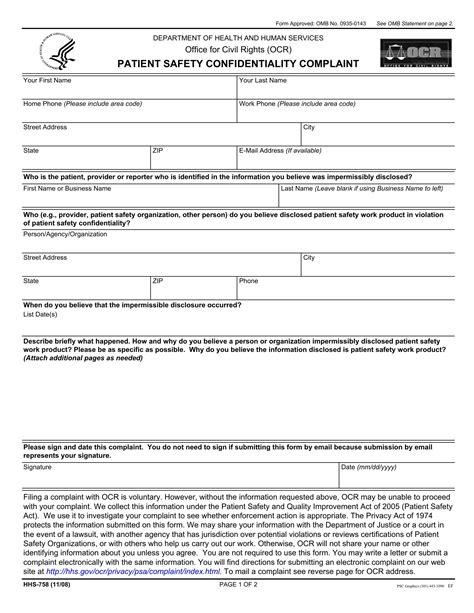 Form Hhs 758 Fill Out Printable PDF Forms Online