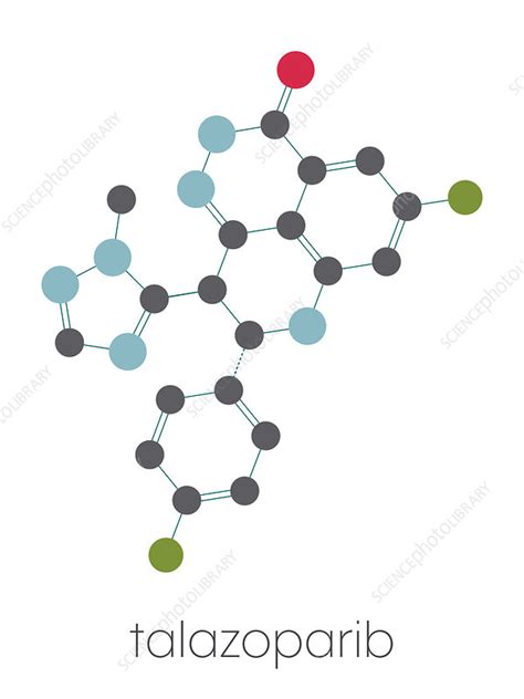 Talazoparib cancer drug molecule, illustration - Stock Image - F028 ...