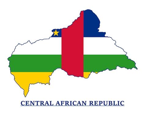 Dise O Del Mapa De La Bandera Nacional De La Rep Blica Centroafricana