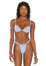 Weworewhat Emily Bikini Bottom In Sky Blue Revolve