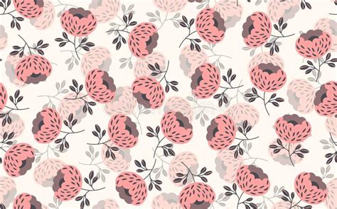 Seamless Floral Pattern Based On Traditional Folk Art Ornaments