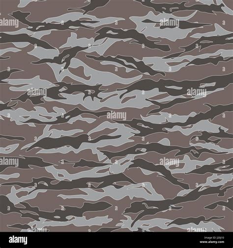 Desert Tiger Stripe Camouflage Seamless Patterns Vector Illustration