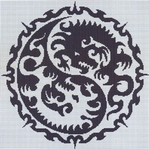 Yin Yang Dragon Cross Stitch Pattern Dragon Cross Stitch Cross Stitch Supplies Stitch Patterns