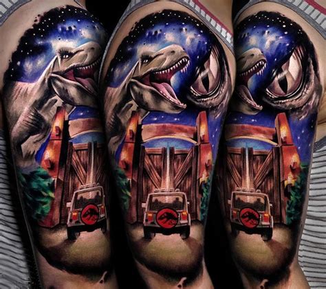 Jurassic Park Tattoo By Saga Anderson An Artist Based In Calgary Canada