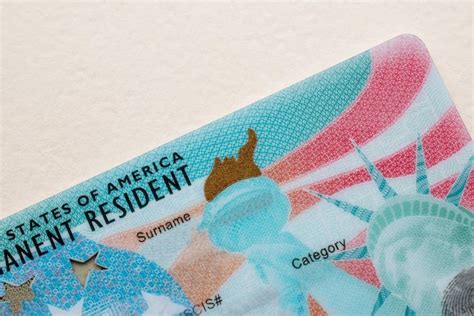 Premium Photo Green Card Us Permanent Resident Card Usa United States