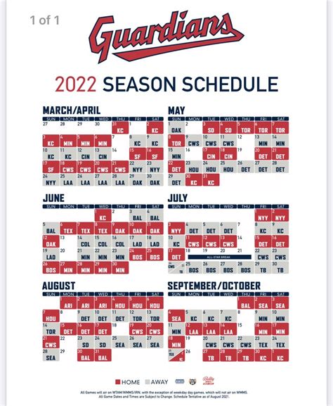 Cleveland Guardians Schedule 2025 Home Games On Tv Noah Zahir