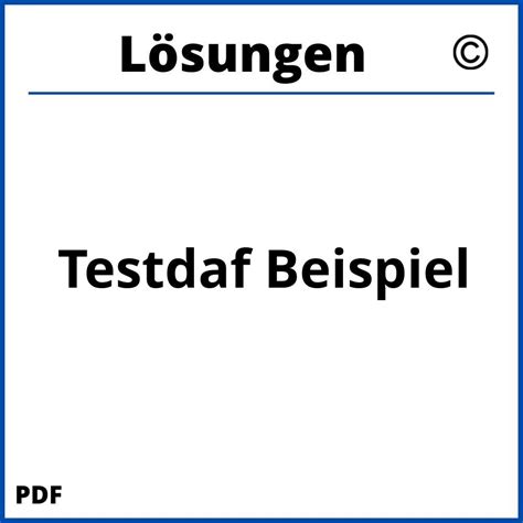 Testdaf Beispiel Mit Lösungen Pdf 2024