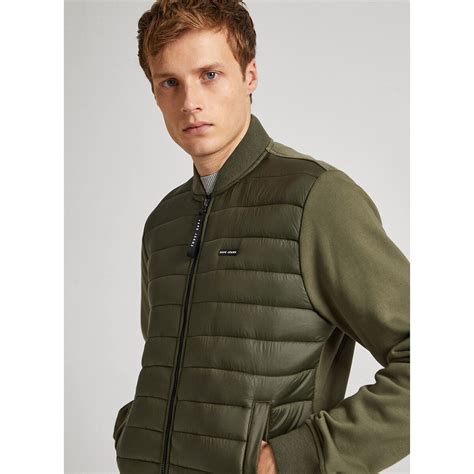 Blouson Bi Mati Re Sweat Doudoune Vert Kaki Pepe Jeans La Redoute