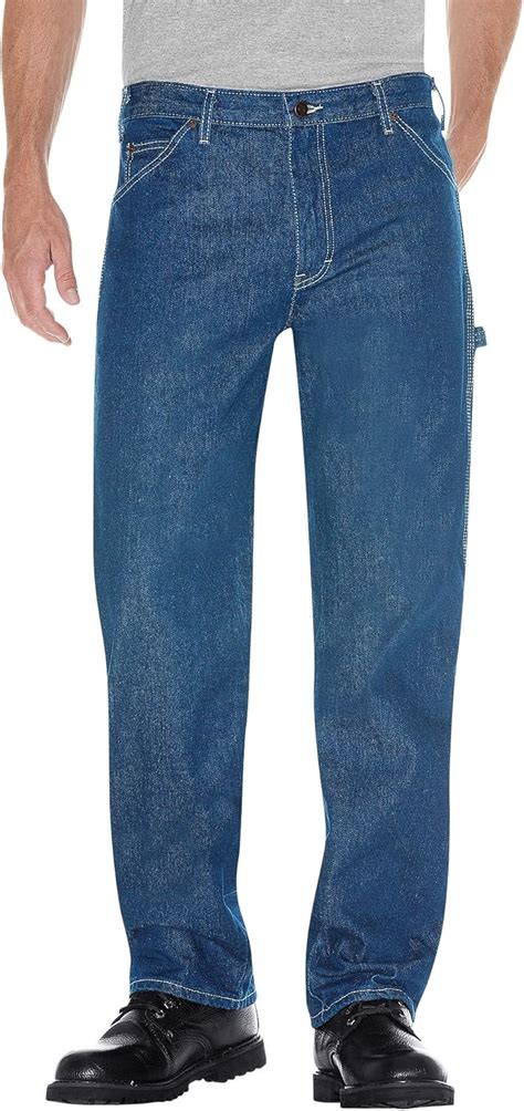 Dickies Mens Relaxed Fit Carpenter Work Jeans Denim 36w X 34l Uk Clothing