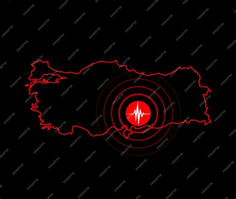 Premium Vector | Turkey east earthquake. Big earthquake on the map.