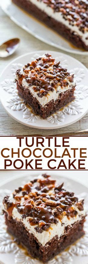 Turtle Chocolate Poke Cake Official Kitchen