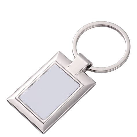 T Key Chain Sublimation Blank Metal Keychain With Box Package