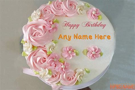 Birthday Flower Cakes With Names Generator