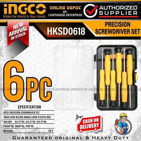 INGCO 6pcs Precision Screwdriver Set HKSD0618 LIGHTHOUSE ENTERPRISE