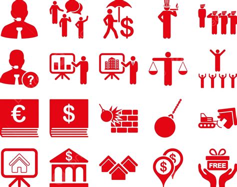 Bank Service And People Occupation Icon Set Vector Task Meeting Vector