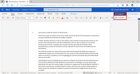 Cómo usar el modo de revisión en Word Online