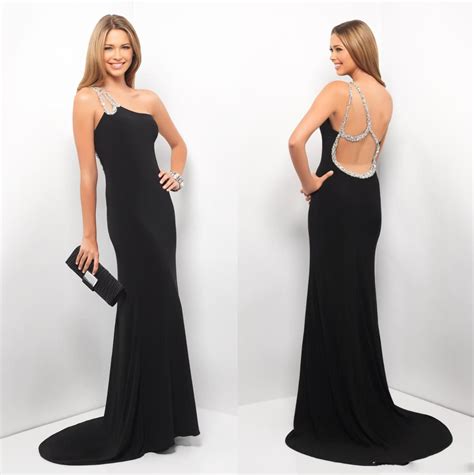 2015 Sexy Sheath Evening Gowns One Shoulder Beaded Straps Crystal Sweep