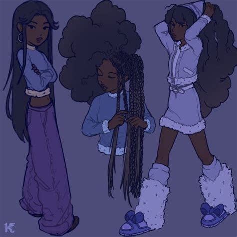 Afro Aesthetic Black Cartoon Characters, Pretty Black Girl Cartoon HD ...