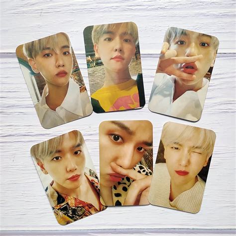 6pcsset Kpop Exo Baek Hyun Lomo Card Photocard Hd Photo Print Album Photocard Decorative