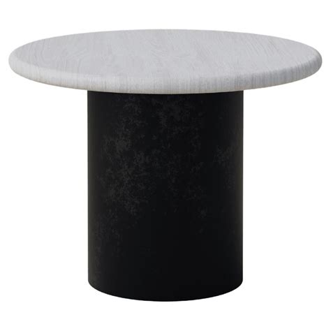 Table basse en forme de goutte d eau 500 chêne noir patiné En vente