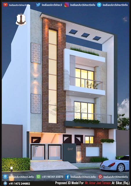 P623 Mr Amarjeet Tanwar Sikar Rajasthan With Modern Elevation