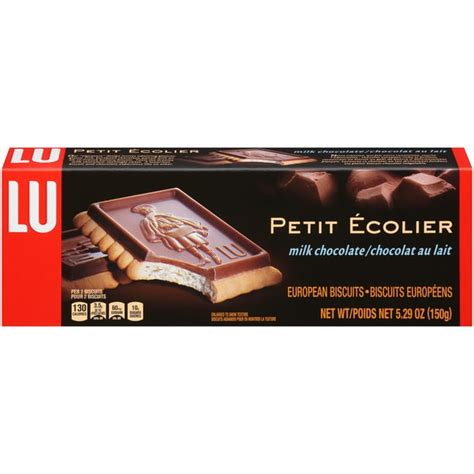 Lu Petit Ecolier European Milk Chocolate Biscuit Cookies, 5.3 oz ...