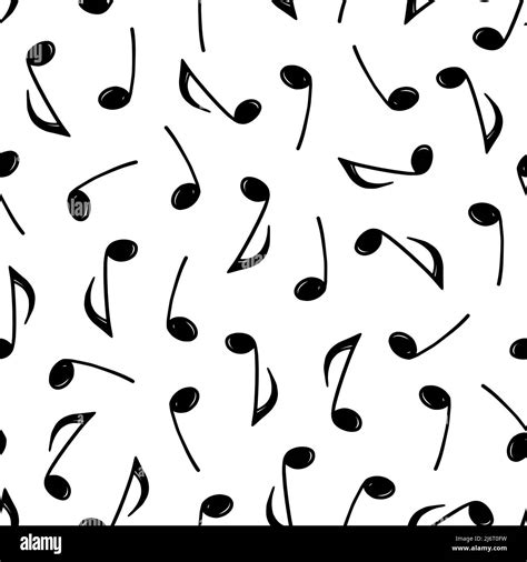 Music Note Doodle Drawn Pattern Hand Drawn Sketch Musical Note