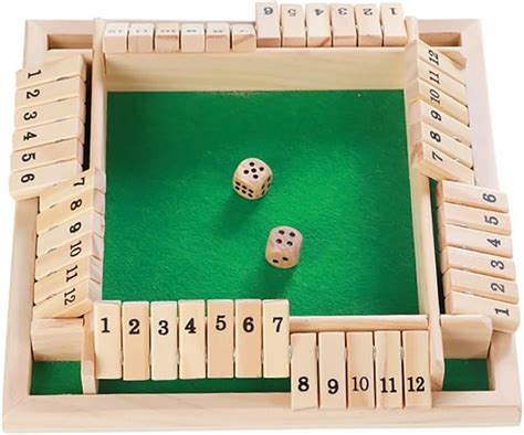 Amazon HNHPETUSA Shut The Box Game 12 Numbers Shut The Box Dice