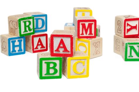 Premium Photo Wooden Alphabet Blocks Isolated On White