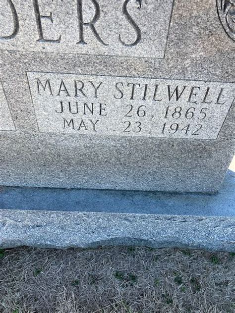 Mary Stilwell Sanders Find A Grave Memorial