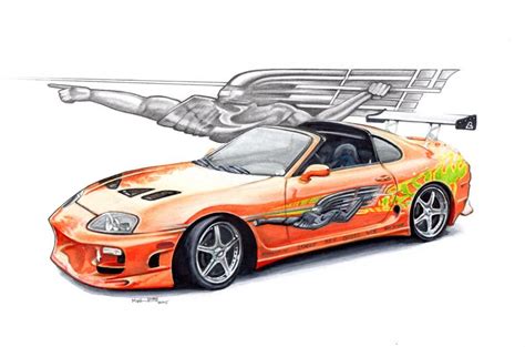 The Fast And The Furious Toyota Supra Paul Walker By Froggstomper79 On