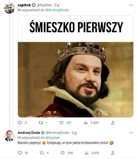 Andrzej Duda czy Śmieszko Pierwszy Nieoczekiwany komentarz prezydenta